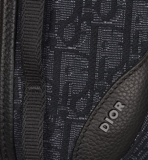 Borsa mini Dior Scarab Jacquard Dior Oblique nero 